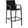 Image de vidaXL Chaises de bar de jardin 2 pcs. noir Textilène
