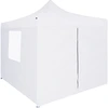 Image de vidaXL Tente de réception professionnelle Pliable avec 4 parois latérales 3×3m Acier blanc