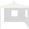 Image de vidaXL Tente de réception professionnelle Pliable avec 2 parois latérales 3×3m Acier blanc