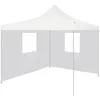 Image de Vidaxl - Tente De Réception Pliable Avec 2 Parois 3x3 M Acier Blanc