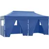 Image de vidaXL Tente de réception professionnelle pliable avec 4 parois latérales 3×6m acier bleu