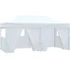 Image de vidaXL Tente de réception professionnelle Pliable avec 4 parois latérales 3×6m Acier blanc