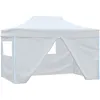 Image de Vidaxl - Tente Pliable De Réception Avec 4 Parois 3 X 4,5 M Blanc