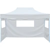 Image de vidaXL Tente de réception pliable avec 3 parties latérales 291x413x315 cm Blanc