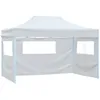 Image de Vidaxl Foldable Patry Tent With 3 Sidewalls 291x413x315 Cm White