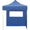 Image de vidaXL Tente de réception professionnelle Pliable avec 2 parois latérales 2×2m Acier bleu