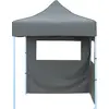 Image de vidaXL Tente de réception professionnelle Pliable avec 2 parois latérales 2×2m Acier Anthracite