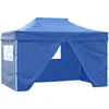 Image de Vidaxl - Tente De Réception Pliable Avec 4 Parois 3x4 M Acier Bleu