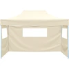 Image de vidaXL Tente de réception professionnelle Pliable avec 3 parois latérales 3×4m Acier Crème