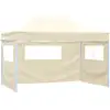 Image de Vidaxl - Tente De Réception Pliable Avec 3 Parois 3x4 M Acier Crème