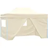Image de Vidaxl - Tente De Réception Pliable Avec 4 Parois 3x4 M Acier Crème