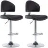 Image de vidaXL Tabouret de bar 2 pcs. noir similicuir