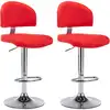 Image de vidaXL Tabouret de bar 2 pcs. Simili cuir rouge