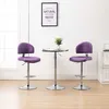 Image de Tabourets De Bar Lot De 2 Violet Similicuir Vidaxl