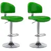 Image de vidaXL Tabouret de bar 2 pcs. Vert similicuir