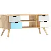 Image de vidaXL Armoire TV 110×35×48 cm bois massif mangue
