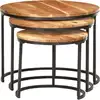 Image de vidaXL Tables d'ensemble 3 pcs. Bois massif acacia