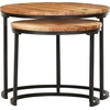 Image de vidaXL Tables d'ensemble 2 pcs. Bois massif acacia