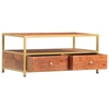 Image de vidaXL Table basse 90 x 50 x 40 cm en bois massif d'acacia