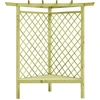 Image de Pergola d'angle avec banc 130×130×197 cm Bois de pin imprégné