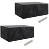 Image de Housses De Salon De Jardin 2 Pcs Rotin 10  illets 229 X 113 Cm Vidaxl