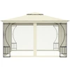 Image de vidaXL Pavillon avec filet 300x300x265 cm Crème
