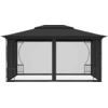 Image de vidaXL Pavillon avec filet 300x400x265 cm Anthracite