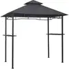 Image de vidaXL Pavillon BBQ 240x150x255 cm Anthracite Acier
