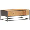 Image de Table Basse 90 X 50 X 35 Cm Bois De Récupération Massif Vidaxl