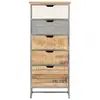 Image de vidaXL Armoire d'appoint avec tiroirs 45x30x105 cm Mango massif