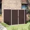 Image de vidaXL Abri de jardin brun 195x198x159 cm Acier galvanisé