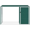 Image de vidaXL Jardin Dépôt de bois de chauffage Vert 245x98x159 cm Acier galvanisé