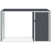 Image de vidaXL Entrepôt de bois de chauffage de jardin anthracite 245x98x159 cm Acier galvanisé