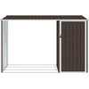 Image de vidaXL Jardin Dépôt de bois de chauffage Marron 245x98x159 cm Acier galvanisé