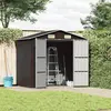 Image de vidaXL Abri de jardin brun 205x129x183 cm Acier galvanisé
