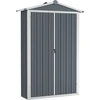 Image de vidaXL Abri de jardin Gris 116x45x175 cm Acier galvanisé
