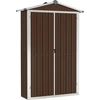 Image de vidaXL Abri de jardin brun 116x45x175 cm Acier galvanisé