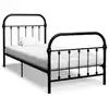 Image de Cadre De Lit Sans Matelas Noir Métal 100x200 Cm Vidaxl