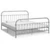 Image de Cadre De Lit Sans Matelas Gris Métal 180x200 Cm Vidaxl
