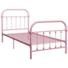 Image de vidaXL Lits de lit en métal rose 90×200 cm