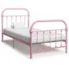 Image de Cadre De Lit Rose Métal 90 X 200 Cm
