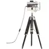 Image de vidaXL Lampe sur pied Noir Mango Bois massif 69 cm