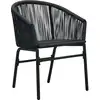 Image de vidaXL Chaises de jardin 2 pcs. noir rotin PE