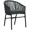 Image de vidaXL Chaises de jardin 2 pcs. Anthracite rotin PE