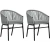 Image de Chaises De Jardin 2 Pcs Anthracite Rotin Pe