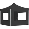 Image de Vidaxl - Tente De Réception Pliable Et Parois Aluminium 2x2 M Anthracite