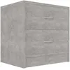 Image de Table De Chevet Gris Béton 40 X 30 X 40 Cm Aggloméré