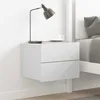 Image de Table De Chevet,tables D'Appoint Blanc 40 X 30 X 30 Cm Aggloméré Vidaxl