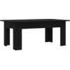 Image de vidaXL Table basse noire 100x60x42 cm Bois composite