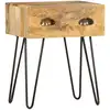 Image de Table De Chevet 40 X 30 X 50 Cm Bois De Manguier Massif Vidaxl